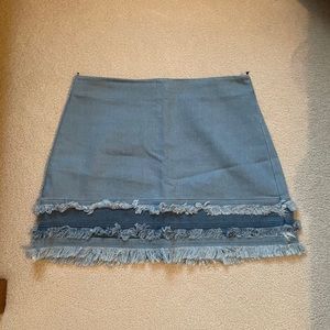 Lulus Like a Dream Fringe Skirt